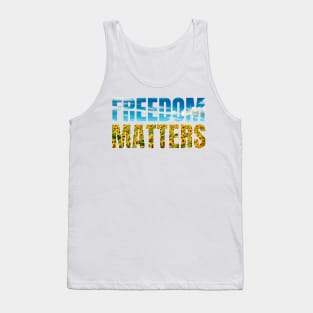 Freedom Matters - Blue Sky Yellow Sunflowers - Social Justice Tank Top